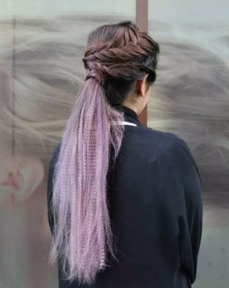 Màu tóc tím lavender cổ điển