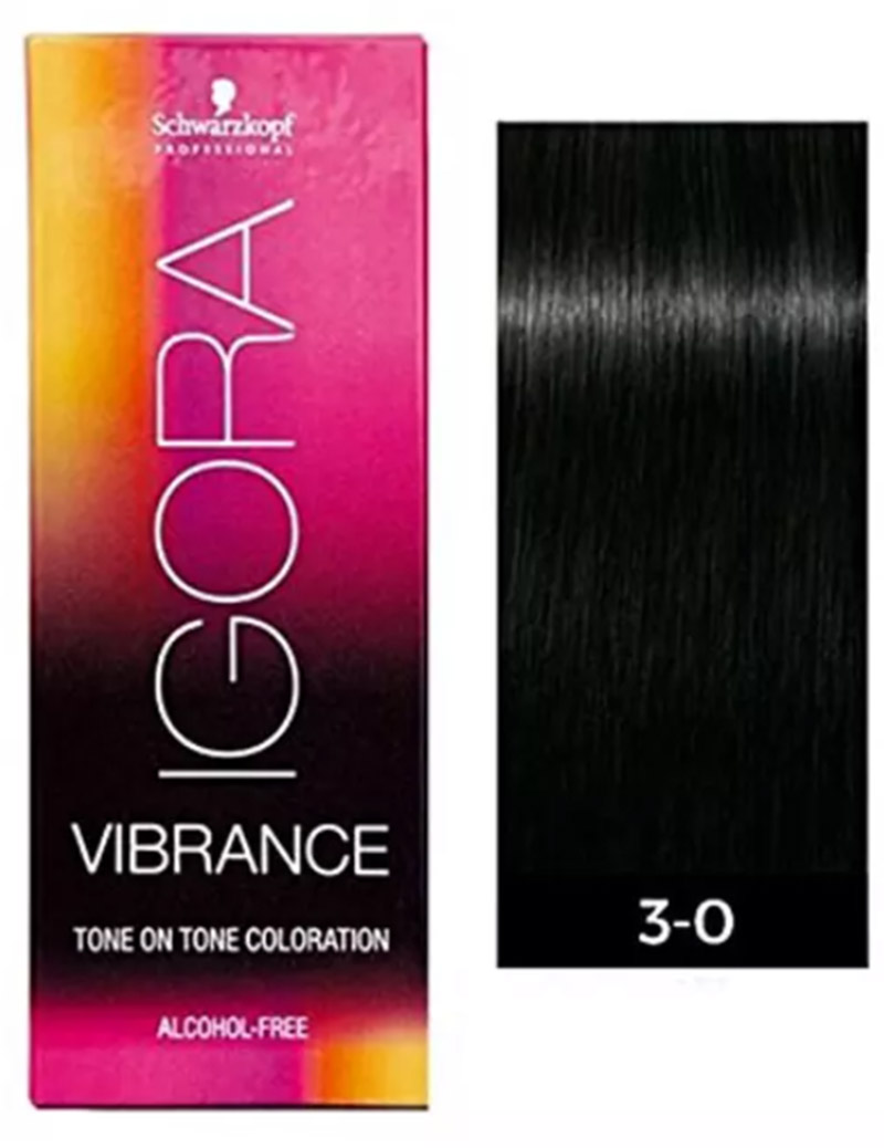 Schwarzkopf Professional Igora Vibrance Demi-Permanent Hair Color – 3.0 Dark Brown Natural