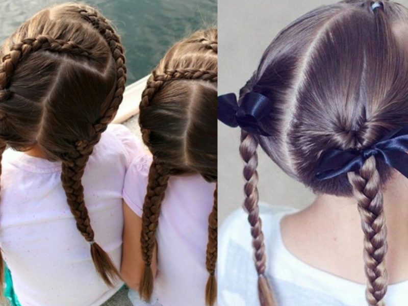 Kiểu tóc cho bé gái: Tóc tết đẹp cho bé gái đi chơi